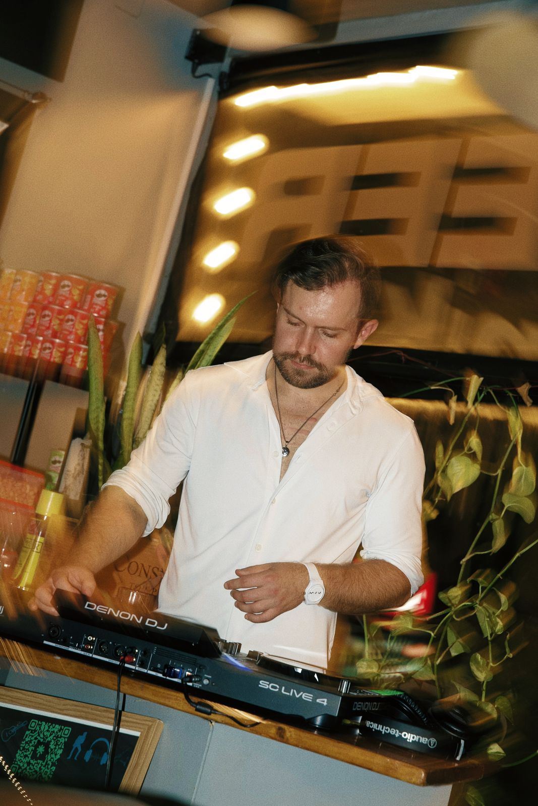Zack DJing on a Denon SC Live 4